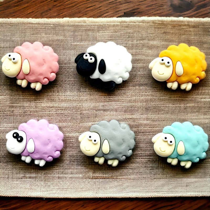 Fridge Magnets, Cute Sheep Animal Fridge magnets, Pack of 6
