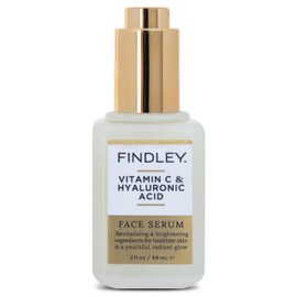 Findley Vitamin C & Hyaluronic Acid Face Serum | Revitalizing & Brightening | Healthier Skin & a Youthful, Radiant Glow (2 Fl Oz)