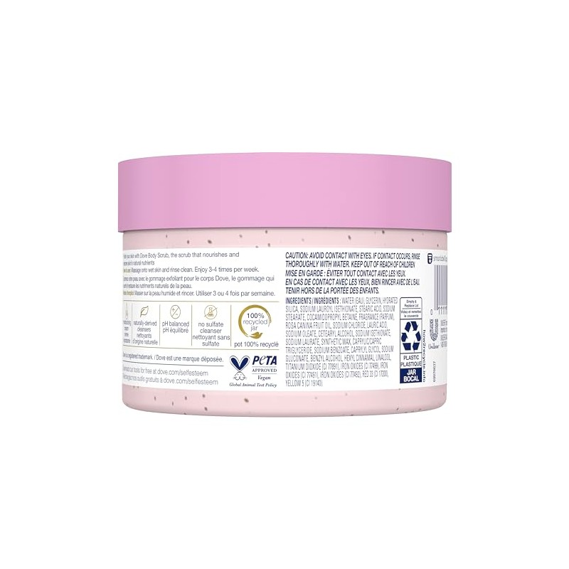 Dove Body Scrub Himalayan Salt & Rose Oil 3 Count