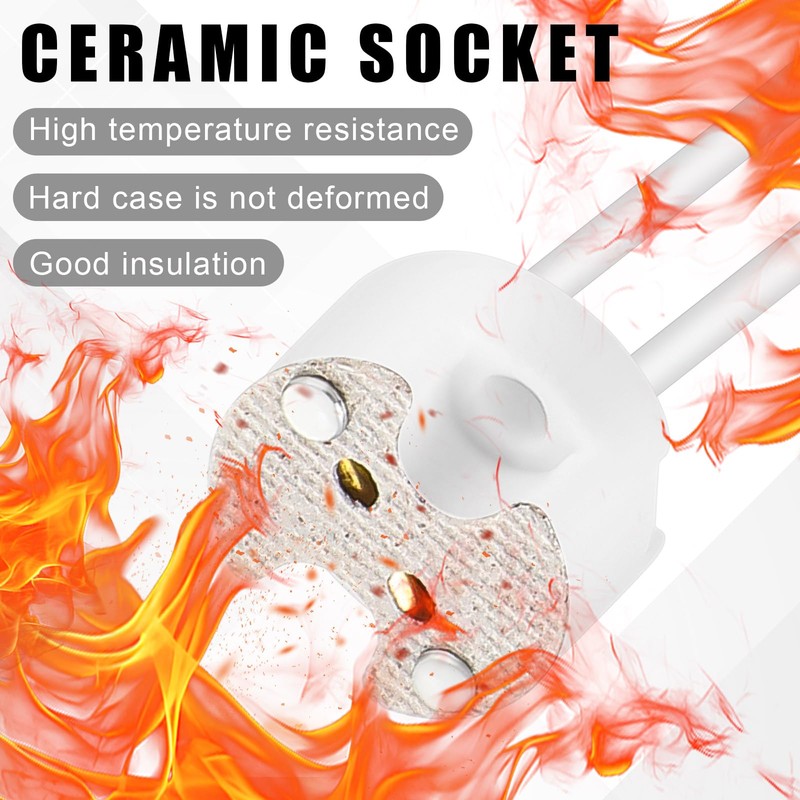 Saillong 20 Pack MR16 Socket G4 LED Halogen Lamp Ceramic