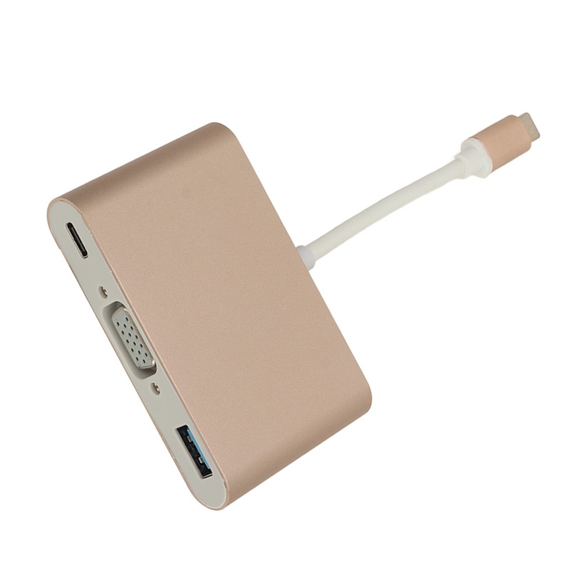USB 3.1 Type C to VGA Adapter Hub PD 3