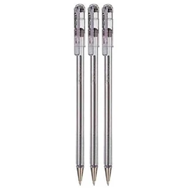 Pentel Black Superb Ballpoint Pen Ball Point Pens 0.7mm Nib Tip 0.25mm Line Width Fine Line Refillable Ink BK77 (Pack Of 3)