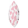 Cute Pink Strawberry Cow Print Kawaii Throw Pillow