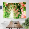 Summer Rose Flower Arch Tapestry Large Wall Hanging Backdrop Wall