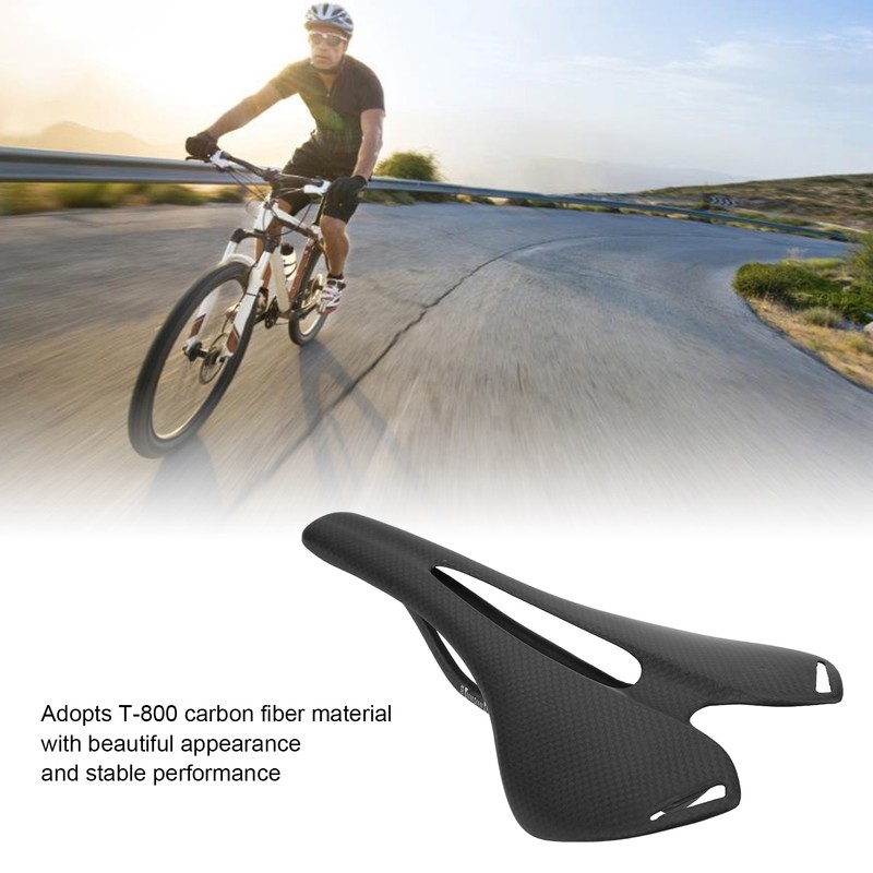 Bike Seat Cushion 3K Saddle Seat Hollow Breathable Full Carbon