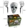 Halloween Skeleton Yard Decoration – 3-Piece Skull & Bone Arm
