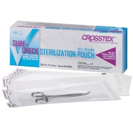 Crosstex SCS2 Sure-Check Sterilization Pouches, 3.5" x 9" Size (Pack of 200)