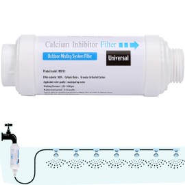 Mornajina Calcium Inhibitor Filter, Outdoor Misting System Protector for Mist Nozzle, Preventing Scale Buildup from Clogging Up