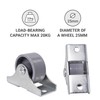 SKIR'CO Pack of 4 Small 25 mm Furniture Castors Grey