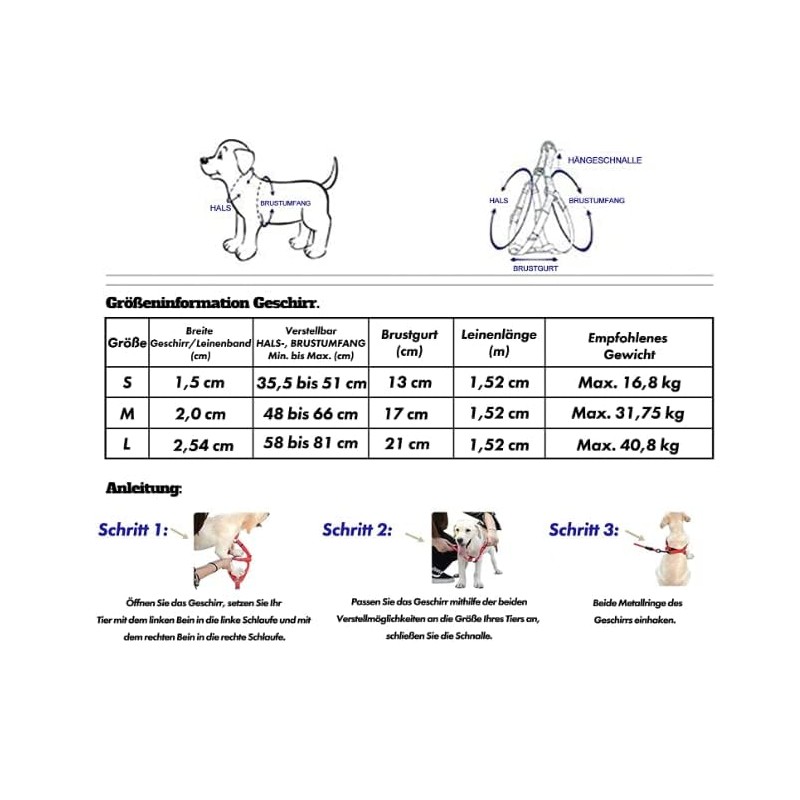 Cosyhome London Dog Harness Leash Set, Breathable,Adjustable,Dog Lead and Harness