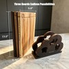 Teak Wood Book Cutting Board Set of 3 with Display