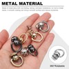 sourcing map Metal Ball Studs Rivets D Ring, 8 Pcs