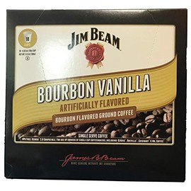 Jim Beam Bourbon Vanilla Single Serve Coffee, 18 cups, Keurig 2.0 Compatible
