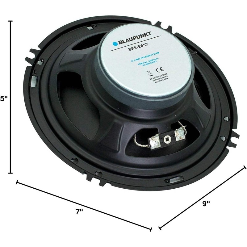 BLAUPUNKT BPS-E652 6-inch 2-Way Car Speakers 80W with Grilles -