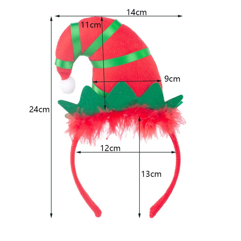 Kirei Sui Kids Christmas Elf Hat Headband Costume Red