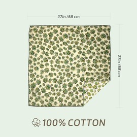 CHHIICC 27" x 27" Cotton Bandana,Large Bandanas for Women,Head Coverings for Women,Head Scarf Handkerchief, Headbands Square Scarf Lightweight Multi-purpose Scarves