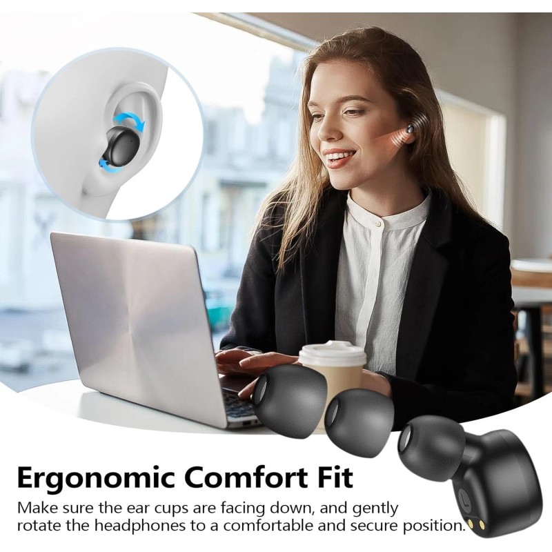 kurdene Wireless Earbuds Bluetooth 5.3 in Ear Buds Light Weight