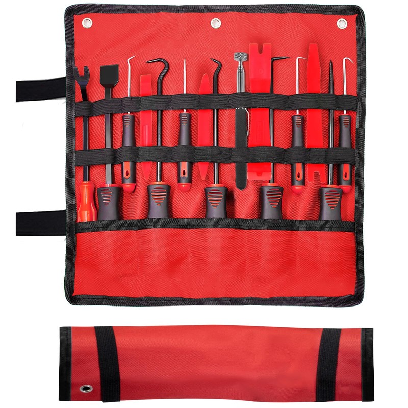 KEZE 15 Pcs Carbon Steel Precision Pick & Hook Set