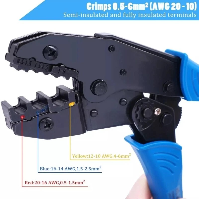Unbranded Crimping Tool For Heat Shrink Connectors Ratcheting Wire Crimper
