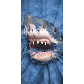 Wild Star Hearts - Shark Rip-Through - Quick Drying Microfibre Beach Towel Lightweight Bath Towel Fast Drying Swimming Towel 58” x 39” Large Beach Towel