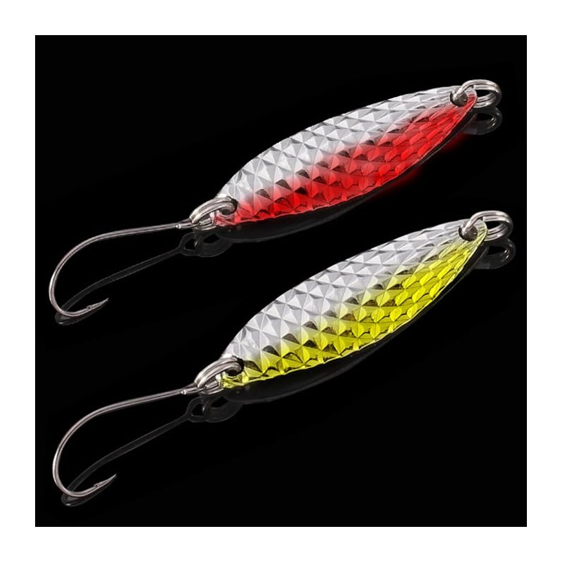 KAIRI Micro Spoons 1.2g 2g 2.5g 12pcs Set Barbares Hook
