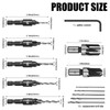 Countersink Drill Bit Set, 5 Piece Plug Cutters for Wood