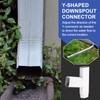 sourcing map Downspout Gutter Y Shape Connector 2x3 Inch Square
