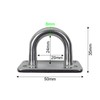 Lomo 8mm Stainless Steel D Ring 316 Marine Grade Wall