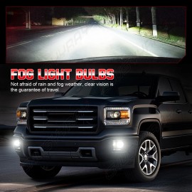 CHUSYYRAY Pair For 2008-13 GMC Sierra 1500/2008-14 2500HD 3500HD Bumper LED Fog Lights Kit