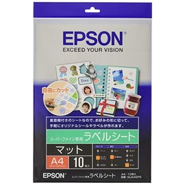 エプソン EPSON スーパーファイン専用ラベルシート A4サイズ 10枚入り MJA4SP5