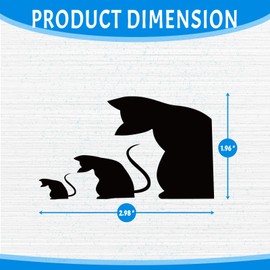 Cute Kitty Cat Mirror Decal, Peeking Cat Sticker for Rearview Mirror, Car Accessories for Women, Fun Decals for Personalizing Laptops, Water Bottles, and More (4)