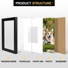 TOFOREVO 8x8 Square Picture Frames Set of 6 Black Wood