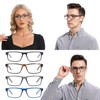 Colloddiss 6-Pack Reading Glasses for Men Women, Spring Hinge Readers