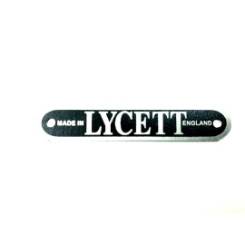 LYCETT Seat Badge BSA Matchless Triumph AJS Velocette #46A