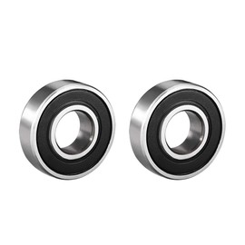sourcing map 6001-2RS Double Sealed Ball Bearings 12 mm x 28 mm x 8 mm Deep Groove Ball Bearing Pack of 2