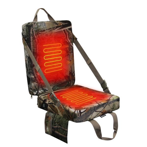 MDSTOP Heated Hunting Seat Cushion with Backrest, Adjustable Hunting Seat