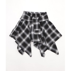 Wigo Figments Women's Faux Sleeve Illehem Skirt, Clothes, Street, Black, Free size