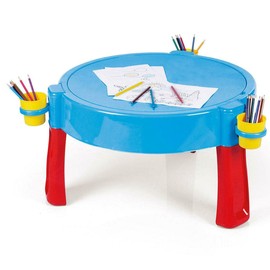 DOLU 3-in-1 Kids Activity Table - Sand & Water Play, Indoor & Outdoor, Multi-Purpose Craft Table with Lid, 29" High for Ages 2-8