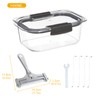 Yomjarl Sliced Cheese Container,Cheese Container for Refrigerator with a Metal