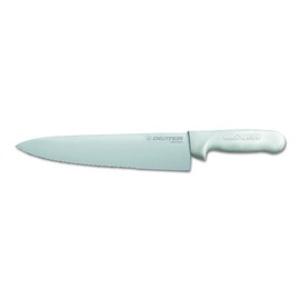 Sani-Safe S145-10SC-PCP 10" Scalloped Cooks Knife with Polypropylene Handle