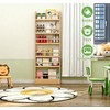 DINFOX 6 Tier Behind The Door Bookshelf, Kids Bookcase Rack