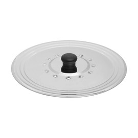 Vita Perfetta 1 x Stainless Steel Lid - Universal Protection Against Scratches, Steam Vent in Various Sizes, Suitable for Pots and Pans with a Diameter of 16, 18, 20 cm