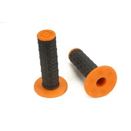 Torc1 Racing 2000-0205 Enduro MX Black/Orange Dual Compound Grip with Grip Glue for MX Bike