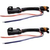 DEVMO 2pcs Compatible with Polaris RZR 900 1000 XP Turbo Tail Light Power Harness Whip Brake Light License Plate Rear Light Plug and Play 3 Wire Power Harness
