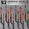 Impact Security Torx Bit Set 6-Inch Long (8-Pack T8-T40), S2