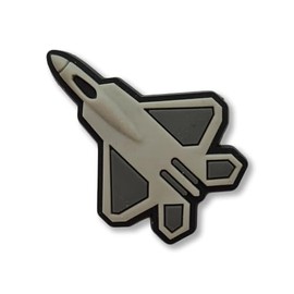 Super Cute Fighter Jet Plane Croc Charm - War - Military - Air Force