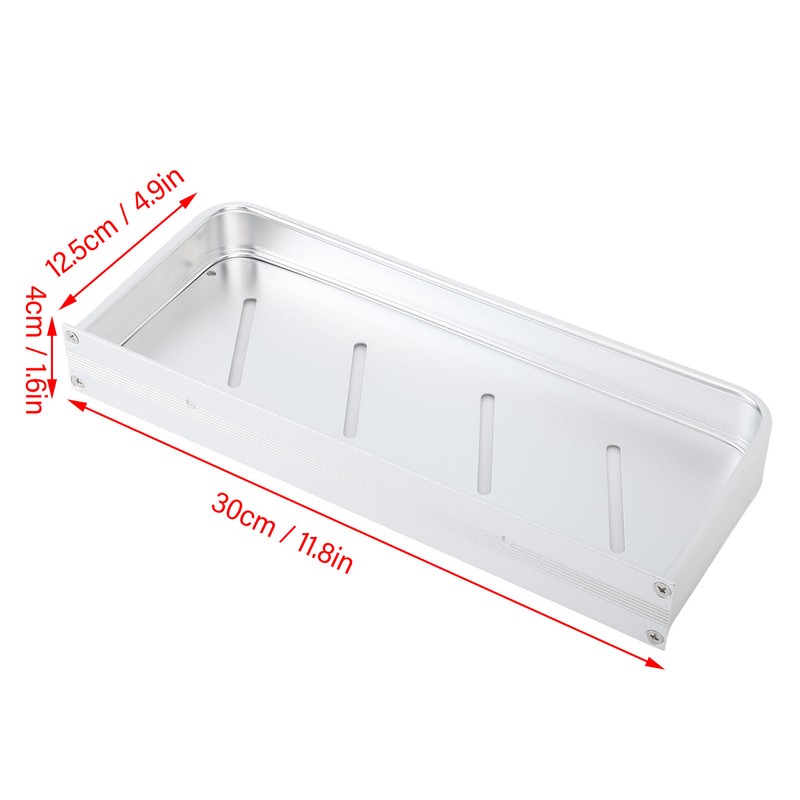 Bathroom Space Aluminum Shelf Bathroom Wall Mounted Drill Free Shelf
