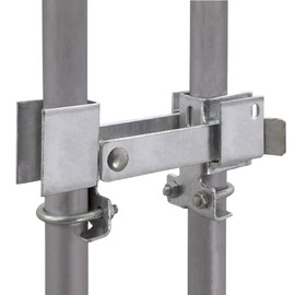 Nationwide Industries Residential Double Strong Arm Latch Chain Link Fence Gate for (1-3/8" Gate Frames) Double Gate Latch for Residential Chain Link Fence Double Gates (Work Without a Gate Drop Rod in Most Cases)