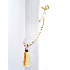 CurtainTassel Tiebacks, Curtain fixator, Suitable for Thin or Thick Curtains, Napoleon Style Curtain tie, tie and Hook Combination, Two Sets, Pale Jade Color