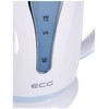 ECG RK 1022 Blue Kettle, 1 Litre, Blue/White, Plastic